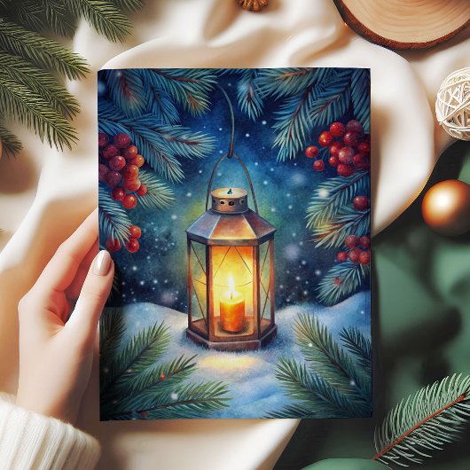 Watercolor Christmas tissue paper rustic red green Tissuepapier