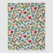 Watercolor Christmas Tissue Paper Tissuepapier (Voorkant)