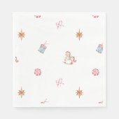 Watercolor Christmas Toys  Servet (Voorkant)