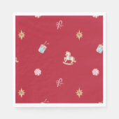 Watercolor Christmas Toys  Servet (Voorkant)