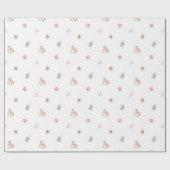 Watercolor Christmas Toys Wrapping Paper Cadeaupapier (Vlak)