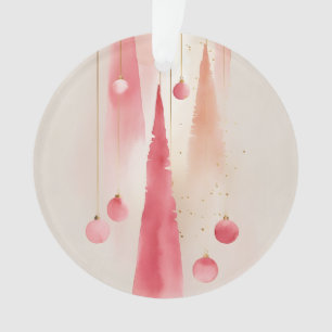 Watercolor Christmas Tree and Ornament
