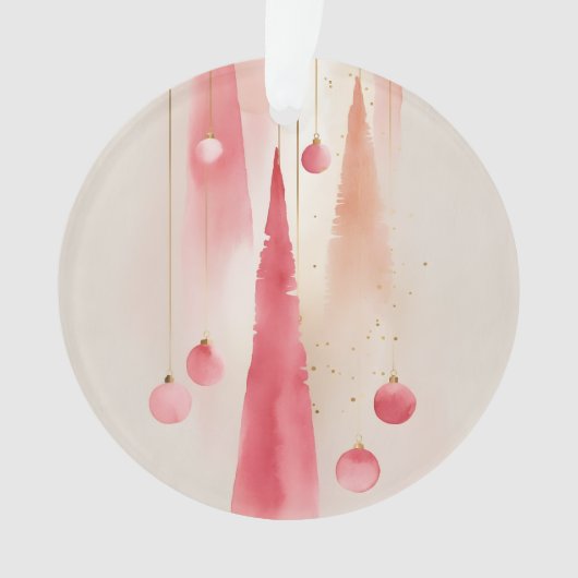 Watercolor Christmas Tree and Ornament (voorkant)