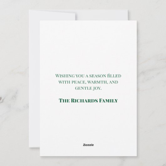 Watercolor Christmas Tree Holiday Card Feestdagenkaart (Achterkant)