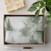 Watercolor Christmas Tree Holiday Pattern Tissuepapier (Geschenk)