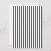 Watercolor Christmas tree Red Stripe Party Kaart (Achterkant)