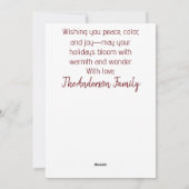 Watercolor Christmas Tree with Red Bow  Feestdagenkaart (Achterkant)