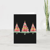 Watercolor Christmas Trees Red  Kaart (Voorkant)