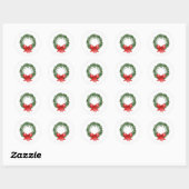 Watercolor Christmas Wreath Stickers (Vel)