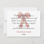 Watercolor Christmas Wreath Topography  Feestdagenkaart (Achterkant)