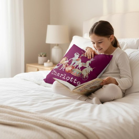 Watercolor Circus Animals Juggling Elephant Design Kussen