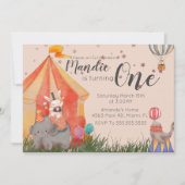 Watercolor Circus Oude Kermis Kermistentoonstellin Kaart (Voorkant)