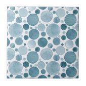 Watercolor Cirkels - Blauw Tegeltje (Voorkant)