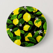 Watercolor Citroen 2 Ronde Button 7,6 Cm (Voorkant)