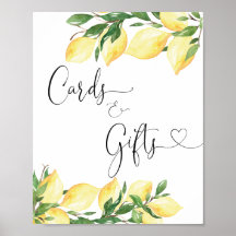 Watercolor Citroen Kaarten en Cadeaus Bord