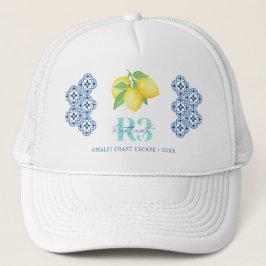 Watercolor Citroen Mediterraan Tegeltje Logo Trucker Pet