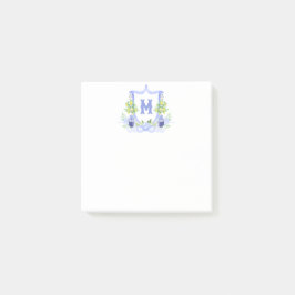 Watercolor citroenboom monogram wapenschild post-it® notes