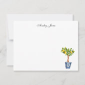 Watercolor citroenboom topiary  bedankkaart (Voorkant)