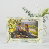 Watercolor Citroenboomgaard Foto Save the Date Kaa (Staand voorkant)