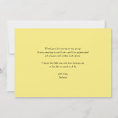 Watercolor citroenen en bloesem krans bruiloft bedankkaart (Achterkant)