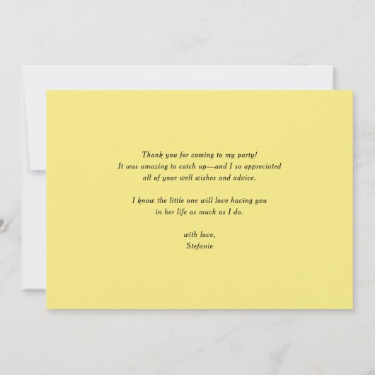 Watercolor citroenen en bloesem krans bruiloft bedankkaart (Achterkant)