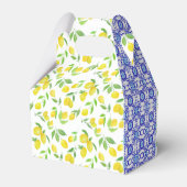 Watercolor citroenen Positano Amalfi tegel bruidsf Bedankdoosjes (Achterkant)