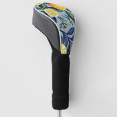 Watercolor Citroenprint Driverhoes Golfheadcover (Schuin)