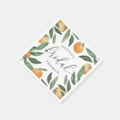 Watercolor Citrus Bridal Shower | Orange Summer Servet (Hoek)