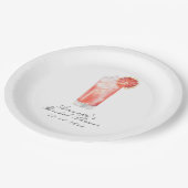 Watercolor Citrus Cocktail Bridal Shower Papieren Bordje (Gekanteld)