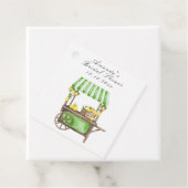 Watercolor Citrus Lemon Cart Bridal Shower Bedankjes Labels (In situ)