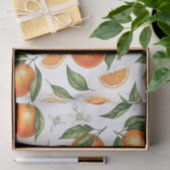 Watercolor Citrus Orange Botanical Pattern Tissue  Tissuepapier (Geschenk)