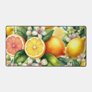 Watercolor citrusfruitpatroon bureaumat