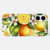 Watercolor Citrusfruitpatroon Case-Mate iPhone Case (Achterkant (horizontaal))