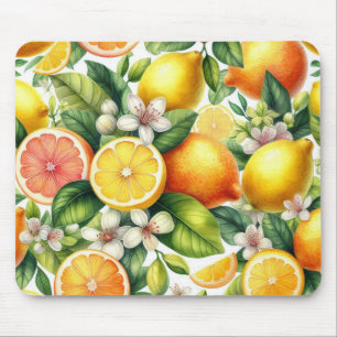 Watercolor Citrusfruitpatroon Muismat