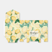 Watercolor citruslemons bedankdoosjes (Uitgevouwen)