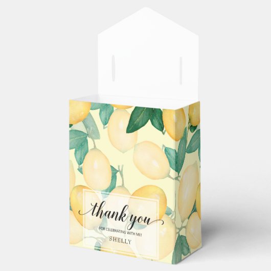 Watercolor citruslemons bedankdoosjes (Geopend)