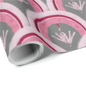 Watercolor Classic Pink Hand-drawn Cadeaupapier (Rol Hoek)