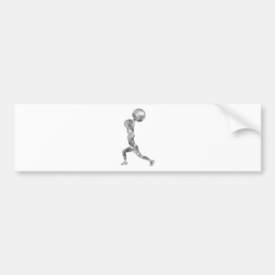 Watercolor Clean & Jerk in Grijs Bumpersticker