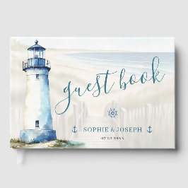 Watercolor Coastal New England Wedding Gastenboek