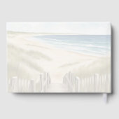 Watercolor Coastal New England Wedding Gastenboek (Achterkant)