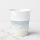 Watercolor Coastal New England Wedding Papieren Bekers (Achterkant)