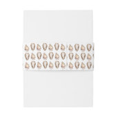 Watercolor Coastal Oyster Wedding  Uitnodigingen Wikkel (Achterkant Voorbeeld)