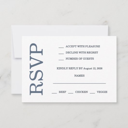 Watercolor Coastal Seascape Blue Wedding RSVP Kaartje (Voorkant)
