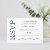 Watercolor Coastal Seascape Blue Wedding RSVP Kaartje (Staand voorkant)