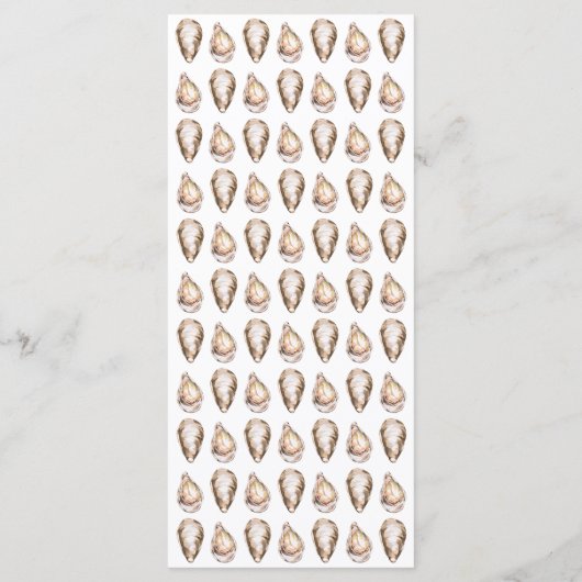 Watercolor Coastal Seascape Wedding Menu (Achterkant)