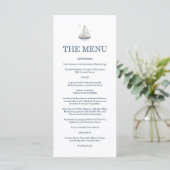 Watercolor Coastal Seascape Wedding  Menu (Staand voorkant)