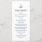 Watercolor Coastal Seascape Wedding Menu (Voorkant)