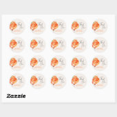 Watercolor Cocktail Bruidsfeest Ronde Sticker (Vel)
