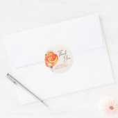 Watercolor Cocktail Bruidsfeest Ronde Sticker (Envelop)