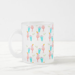 Watercolor Cocktail Margarita Patroon   Matglas Koffiemok